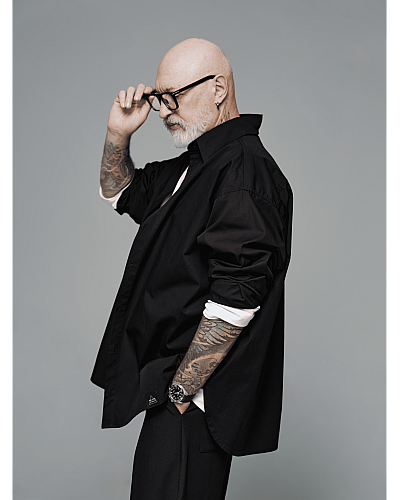 Рубашка oversize с вышивкой Х черная