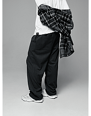 Брюки широкие шерстяные со стрелкой Graphite Dark мужские