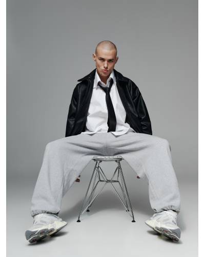 Джогеры спортивные oversize Melange grey