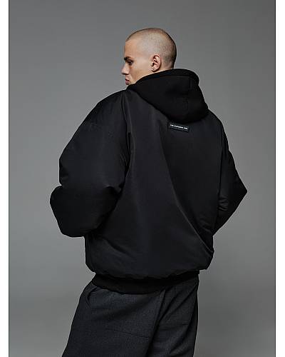 Бомбер oversize чорний basic