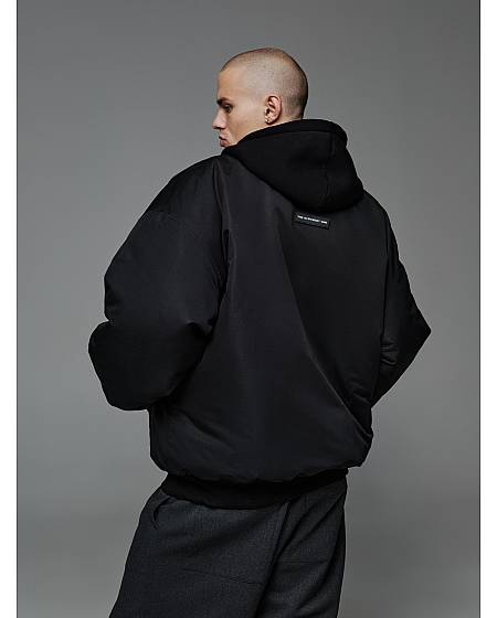 Бомбер oversize черный basic