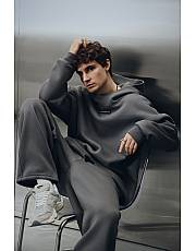 Сет c худи Steel мужской [HIGH NECK HOODIE / RELAXED fit WIDE joggers]