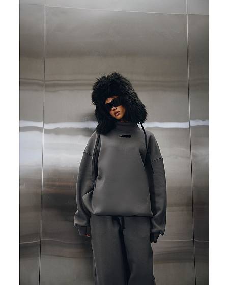 Set Steel [High NECK SWEATSHIRT / REGULAR fit joggers]