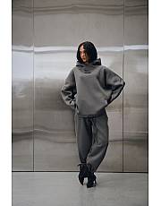Сет c худи Steel женский [HIGH NECK HOODIE / RELAXED fit WIDE joggers]