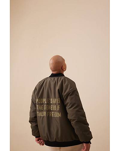 Бомбер GROUNDED Khaki мужской