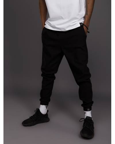 Джогери чоловічі чорні на гумці