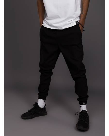 Джогеры мужские черные на резинке