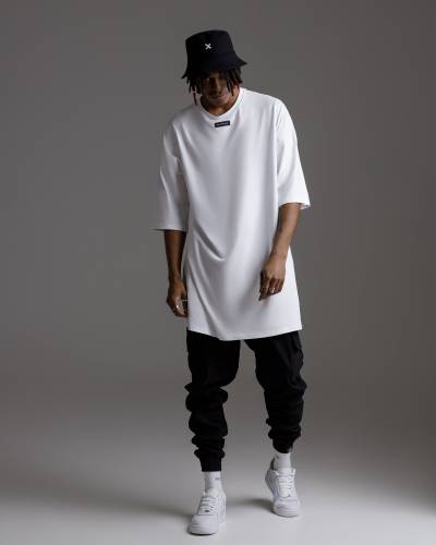 Футболка extra long біла