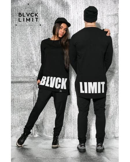Футболка жіноча з принтом BLVCK LIMIT чорна