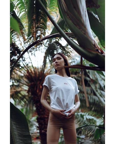 Футболка з вишивкою SHE - біла