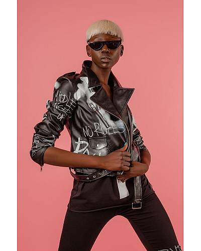 Косуха женская Hand made print черная