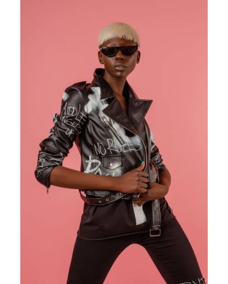 Косуха женская Hand made print черная