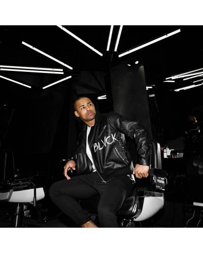 Косуха чоловіча графіті handmade чорна