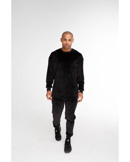 Longsleeve men's velour black