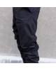 Штаны мужские джогеры со стегаными элементами и молнией внизу черные