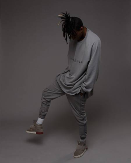 Штаны мужские OVERSIZE с вышивкой est. MMXIII серые