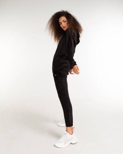 Штаны велюр женские черные