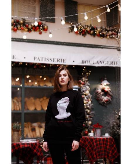 Sweatshirt female print DAVID black