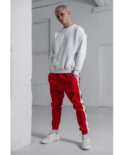 Свитшот мужской OVERSIZE на флисе белый