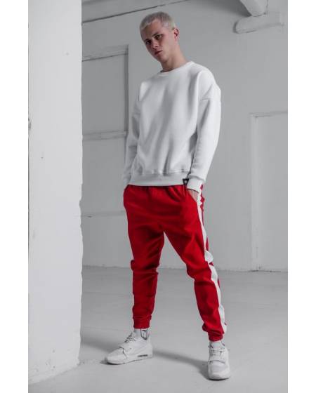 Світшот чоловічий OVERSIZE на флісі білий