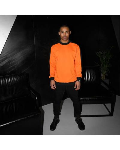 Свитшот мужской с лампасами оранжевый