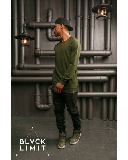 Світшот чоловічий з замками з боків зелений