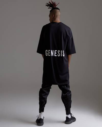 Футболка extra long черная