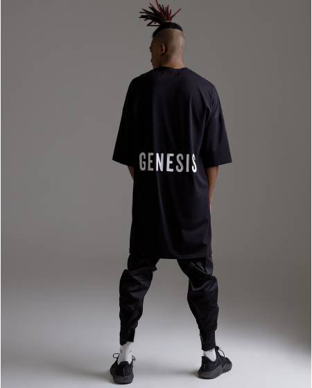 Футболка extra long чорна