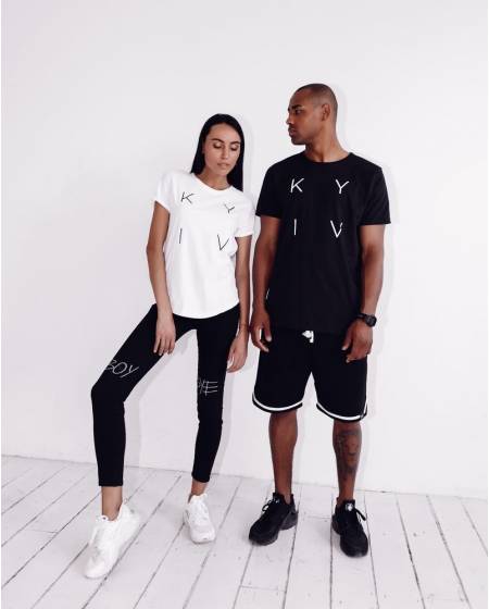 Футболка жіноча принт KYIV - чорна