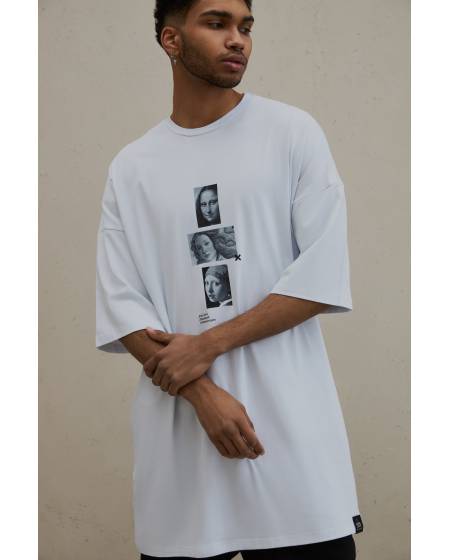 Футболка чоловіча Extra long FEMMES white