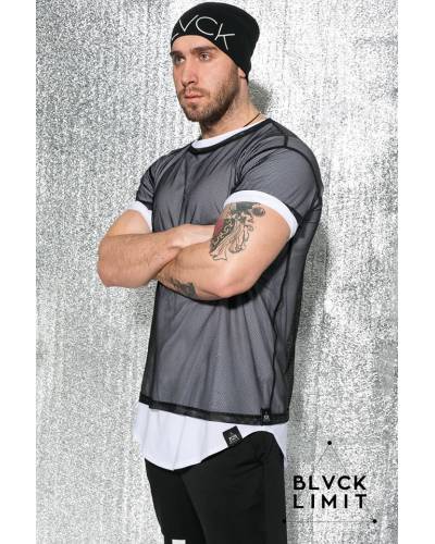 Футболка мужская сетка черная