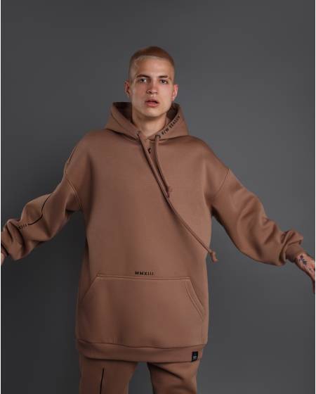 Hoodie men SYMBIOSIS warm cappuccino