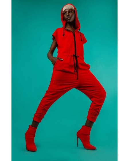Jumpsuit women's Oversize red