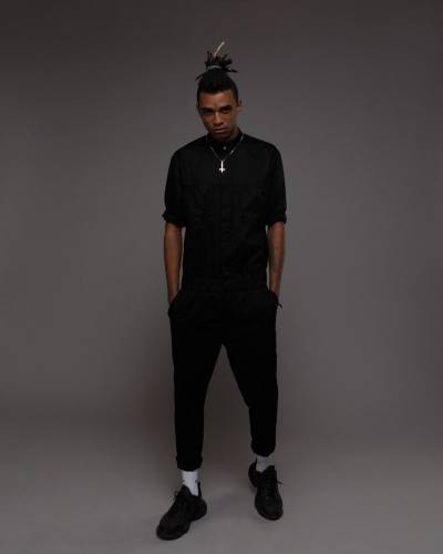 Комбинезон коттон мужской черный