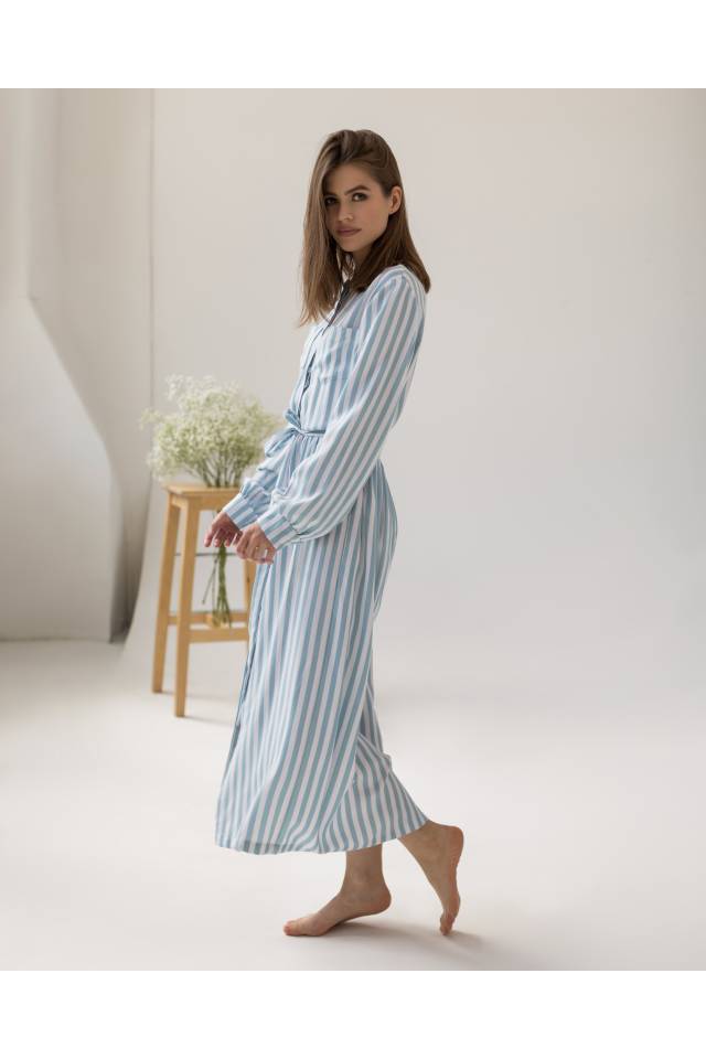 Navy white store striped maxi dress