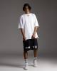 Shorts black oversize white print