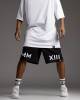 Shorts black oversize white print