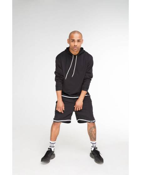 Men's structural shorts with a strip of black bottom