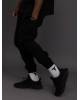 Men's black jogger pants with patch pockets
