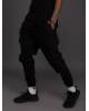 Men's black jogger pants with patch pockets