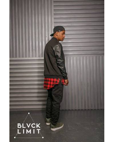 Штаны мужские спортивыные со сборкой черные