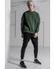 Свитшот мужской OVERSIZE на флисе зеленый