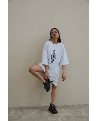 Футболка женская Extra long FEMMES white