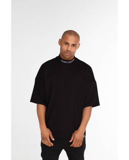 T-shirt man's OVERSIZE with embroidery LUX COPY black