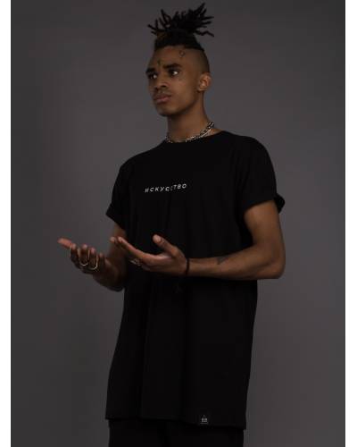 Футболка мужская с вышивкой ИСКУССТВО черная