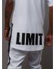 Футболка принт BLVCK LIMIT внизу белая