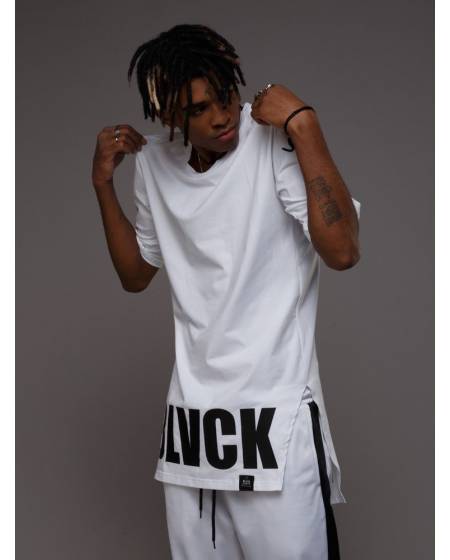 T-shirt print BLVCK LIMIT bottom white