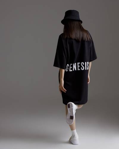 Футболка унисекс extra long черная