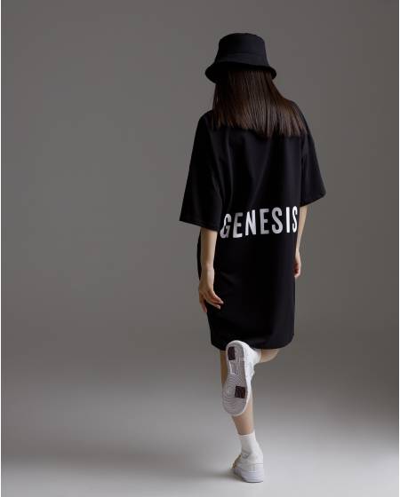 Футболка унісекс extra long чорна