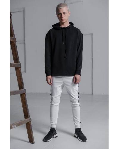 Худи мужское структурное черное